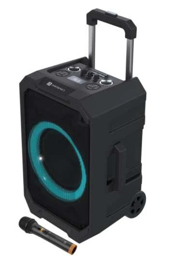 IRON BEATS II 250W Wireless Bluetooth Party Speaker with Wireless Karaoke Mic